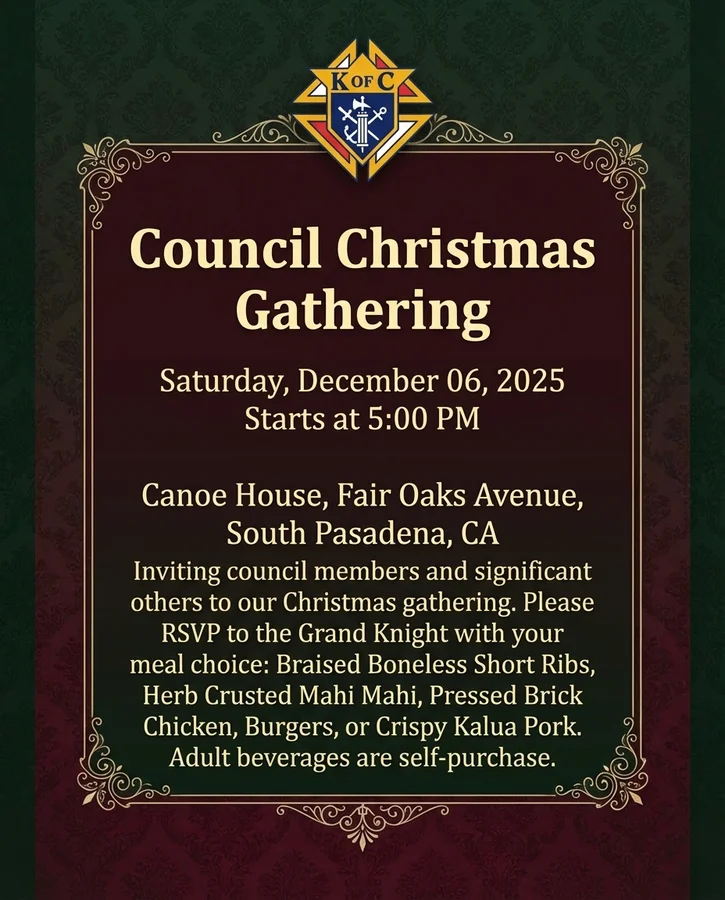 Event flyer for Council Christmas Gathering